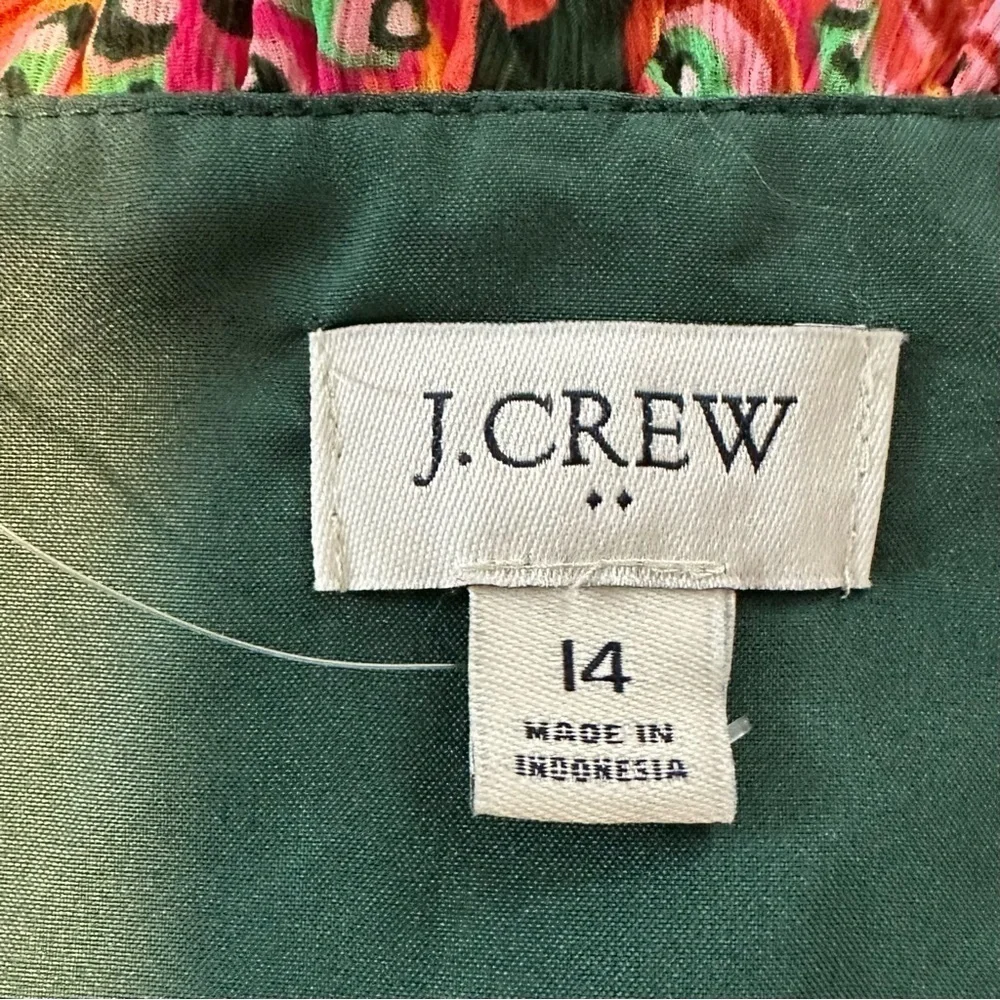 J Crew Ruffle V Neck Mini Dress
